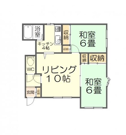 耕楽ハイツAの物件間取画像